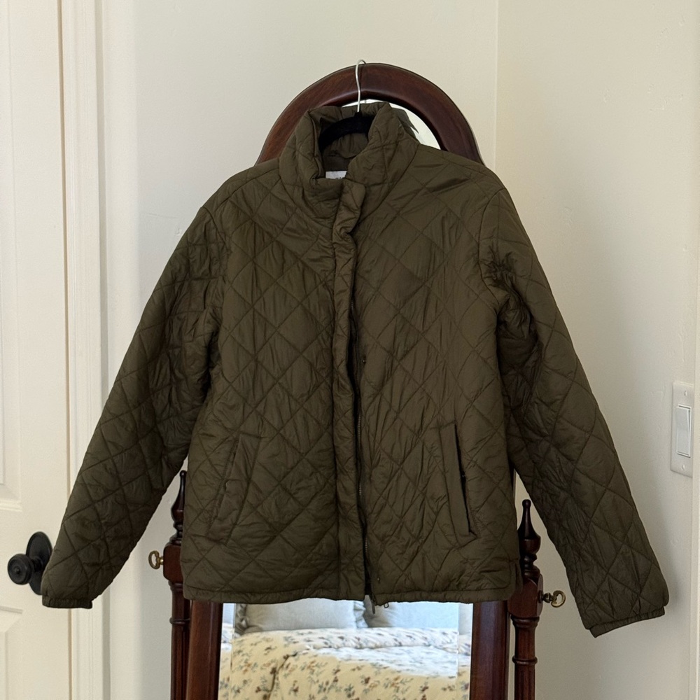 Old Navy Quilted Olive Green Jacket